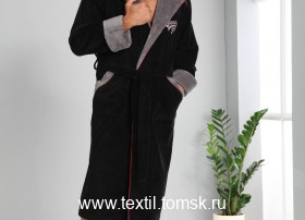 3XL1170-1 мужской халат с капюшоном (Щёлкните чтобы увеличить)